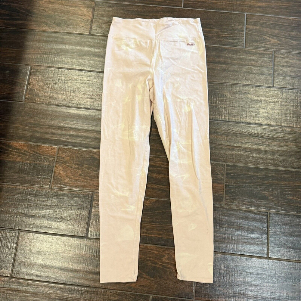 VANS Activewear Leggings Womens Size Large Pink Tie-Dye Design
